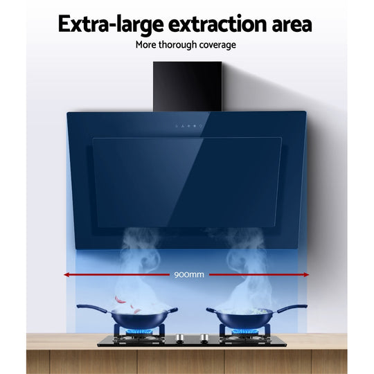 Devanti 900mm 抽油煙機 90cm 抽油煙機玻璃 黑色