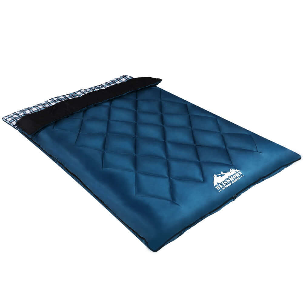 _label_, DSZ Product, feed-cond-new, feed-sl-free shipping, free-shipping, newWeisshorn Sleeping Bag Double Pillow Thermal Camping Hiking Tent Blue  - 10&Deg;C - Premium Outdoor Recreation > Camping > Sleeping Bags from Weisshorn ! Shop Online Buy Now at S & D's Value Store Family Business Best Customer Service_label_, DSZ Product, feed-cond-new, feed-sl-free shipping, free-shipping, new