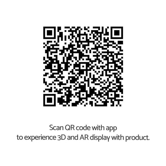 QR code for scanning to access 3D and AR product display features.