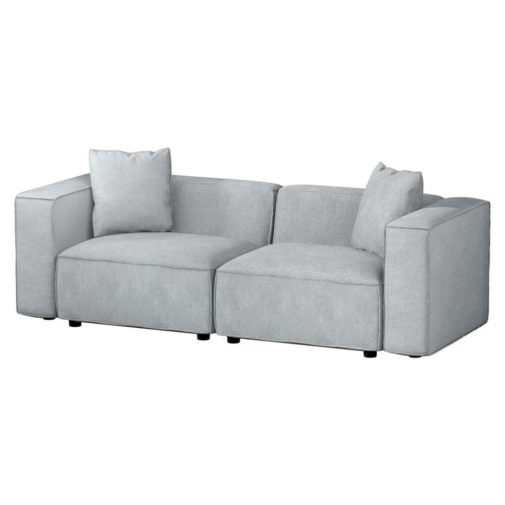 Artiss Modular Sofa Chaise Set 2-Seater in Grey, affordable luxury design with soft fabric and cozy cushions.