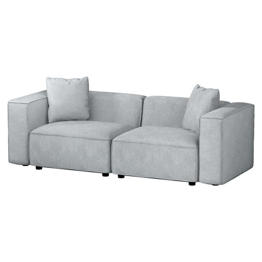 Artiss Modular Sofa Chaise Set 2-Seater in Grey, affordable luxury design with soft fabric and cozy cushions.