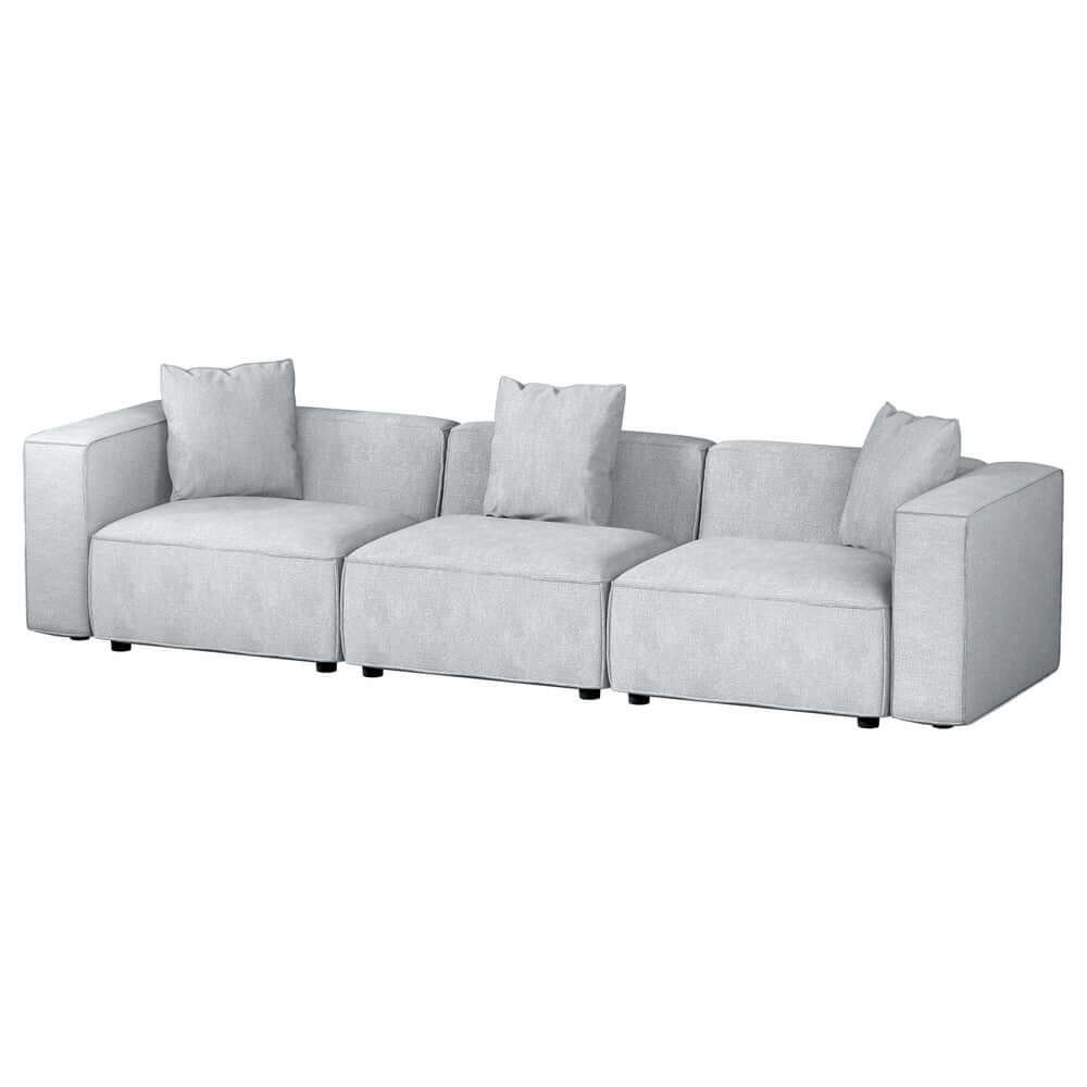 Modern Artiss Modular 3-seater Sofa in Grey with soft cushions, perfect for stylish and affordable living room decor.