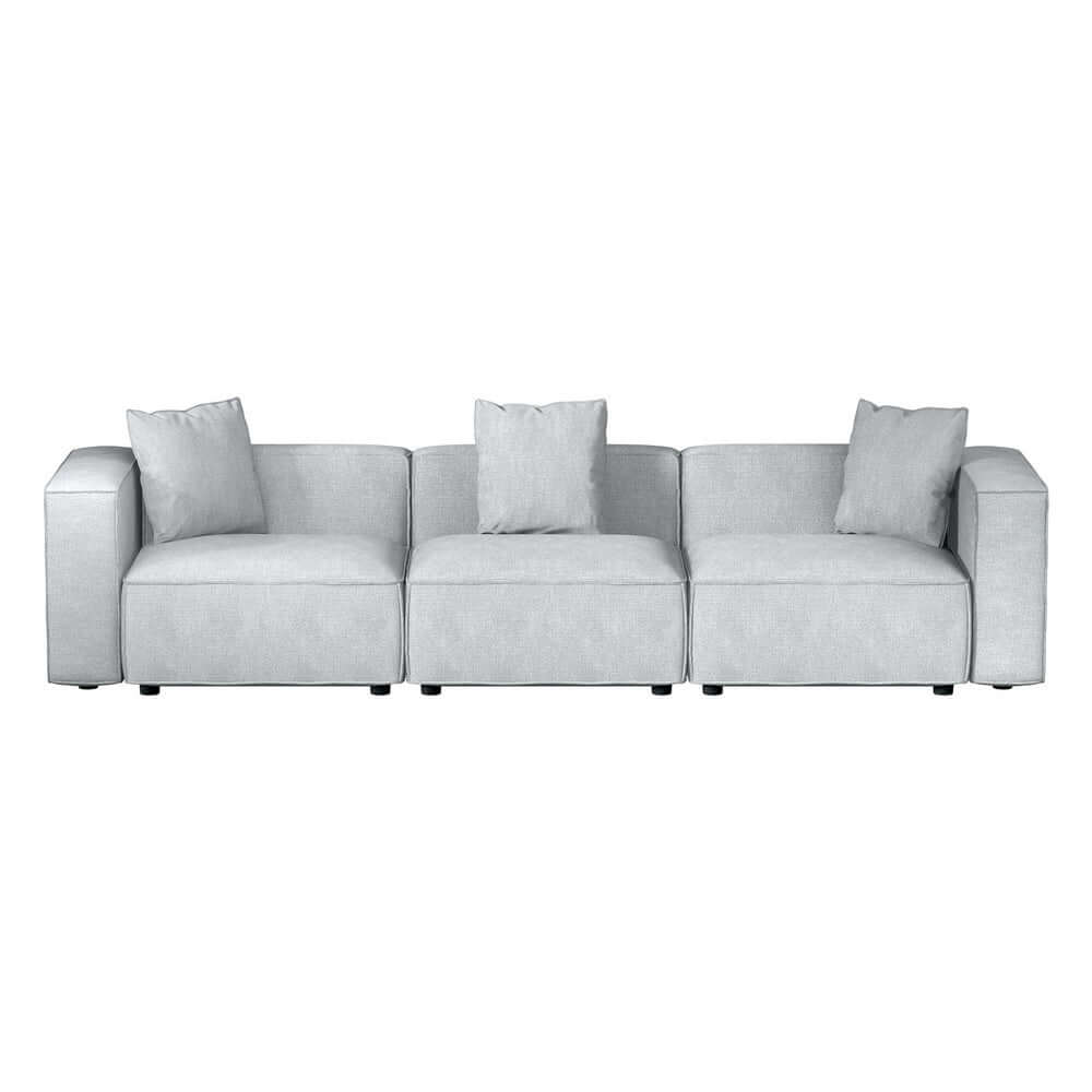 Artiss Modular Sofa Chaise Set 3-Seater in Grey, modern design, affordable comfort, with plush cushions.