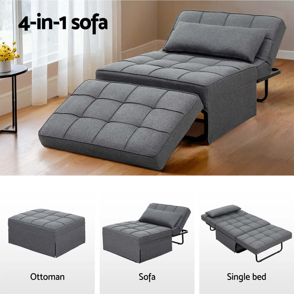 DSZ Product, feed-cond-new, feed-sl-DSZ Freight Payable, newArtiss Sofa Bed Ottoman Pillow Folding Linen Grey Siyi - Premium Furniture > Sofas > Sofas & Sofa Beds from Artiss ! Shop Online Buy Now at S & D's Value Store Family Business Best Customer ServiceDSZ Product, feed-cond-new, feed-sl-DSZ Freight Payable, new