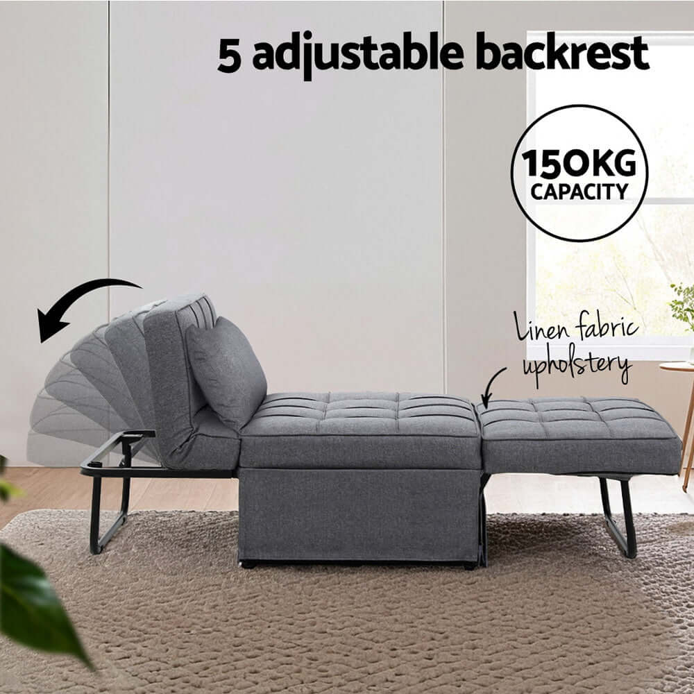 DSZ Product, feed-cond-new, feed-sl-DSZ Freight Payable, newArtiss Sofa Bed Ottoman Pillow Folding Linen Grey Siyi - Premium Furniture > Sofas > Sofas & Sofa Beds from Artiss ! Shop Online Buy Now at S & D's Value Store Family Business Best Customer ServiceDSZ Product, feed-cond-new, feed-sl-DSZ Freight Payable, new