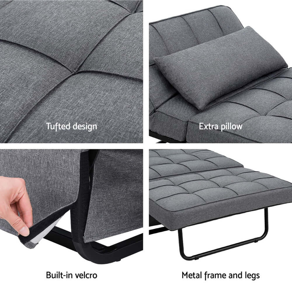 DSZ Product, feed-cond-new, feed-sl-DSZ Freight Payable, newArtiss Sofa Bed Ottoman Pillow Folding Linen Grey Siyi - Premium Furniture > Sofas > Sofas & Sofa Beds from Artiss ! Shop Online Buy Now at S & D's Value Store Family Business Best Customer ServiceDSZ Product, feed-cond-new, feed-sl-DSZ Freight Payable, new