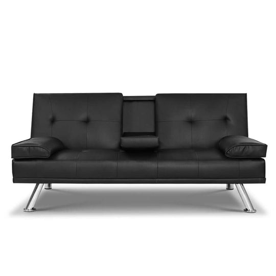 DSZ Product, feed-cond-new, feed-sl-DSZ Freight Payable, newArtiss Sofa Bed 168Cm Black Pu Leather - Premium Furniture > Sofas > Sofas & Sofa Beds from Artiss ! Shop Online Buy Now at S & D's Value Store Family Business Best Customer ServiceDSZ Product, feed-cond-new, feed-sl-DSZ Freight Payable, new