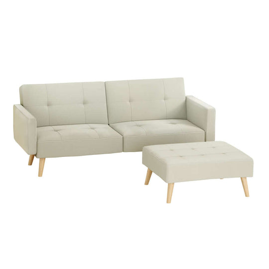 DSZ Product, feed-cond-new, feed-sl-DSZ Freight Payable, newArtiss Sofa Bed Ottoman 3 Seater Beige Faux Linen - Premium Furniture > Bar Stools & Chairs > Arm Chairs & Recliners from Artiss ! Shop Online Buy Now at S & D's Value Store Family Business Best Customer ServiceDSZ Product, feed-cond-new, feed-sl-DSZ Freight Payable, new