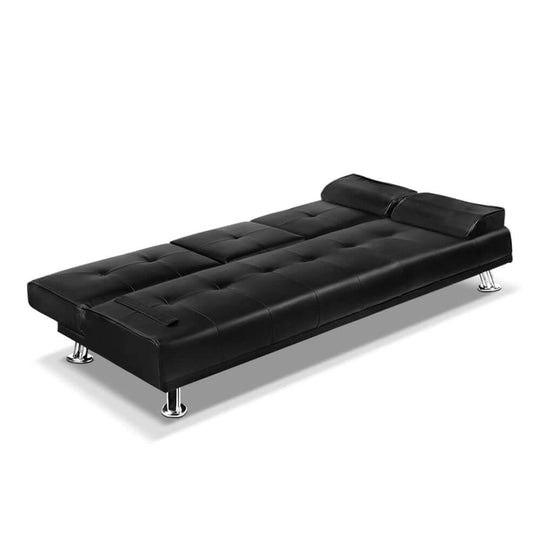 DSZ Product, feed-cond-new, feed-sl-DSZ Freight Payable, newArtiss Sofa Bed 188Cm Black Pu Leather - Premium Furniture > Bar Stools & Chairs > Arm Chairs & Recliners from Artiss ! Shop Online Buy Now at S & D's Value Store Family Business Best Customer ServiceDSZ Product, feed-cond-new, feed-sl-DSZ Freight Payable, new