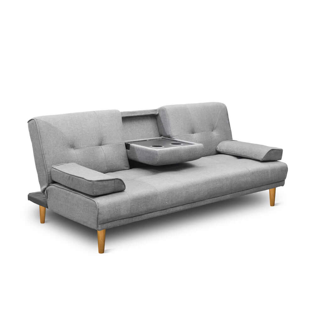 DSZ Product, feed-cond-new, feed-sl-DSZ Freight Payable, newArtiss Sofa Bed 188Cm Grey Faux Linen - Premium Furniture > Bar Stools & Chairs > Arm Chairs & Recliners from Artiss ! Shop Online Buy Now at S & D's Value Store Family Business Best Customer ServiceDSZ Product, feed-cond-new, feed-sl-DSZ Freight Payable, new