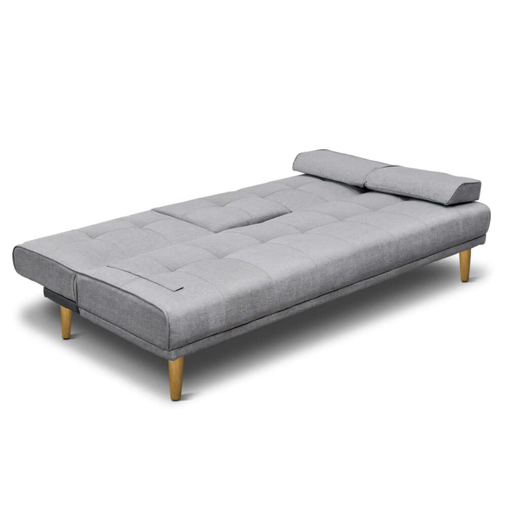 DSZ Product, feed-cond-new, feed-sl-DSZ Freight Payable, newArtiss Sofa Bed 188Cm Grey Faux Linen - Premium Furniture > Bar Stools & Chairs > Arm Chairs & Recliners from Artiss ! Shop Online Buy Now at S & D's Value Store Family Business Best Customer ServiceDSZ Product, feed-cond-new, feed-sl-DSZ Freight Payable, new