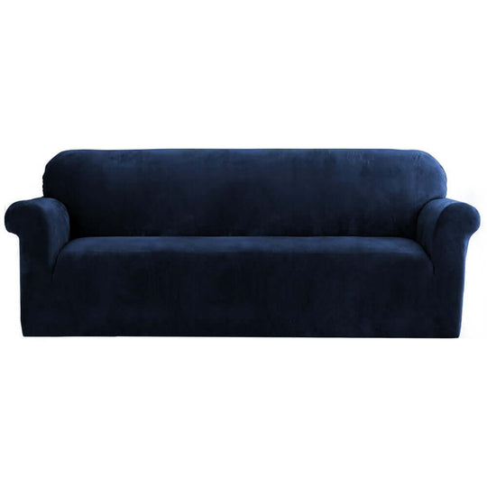 Artiss 4 Seater Sofa Cover in Velvet Sapphire, affordable and stylish protection for your couch.