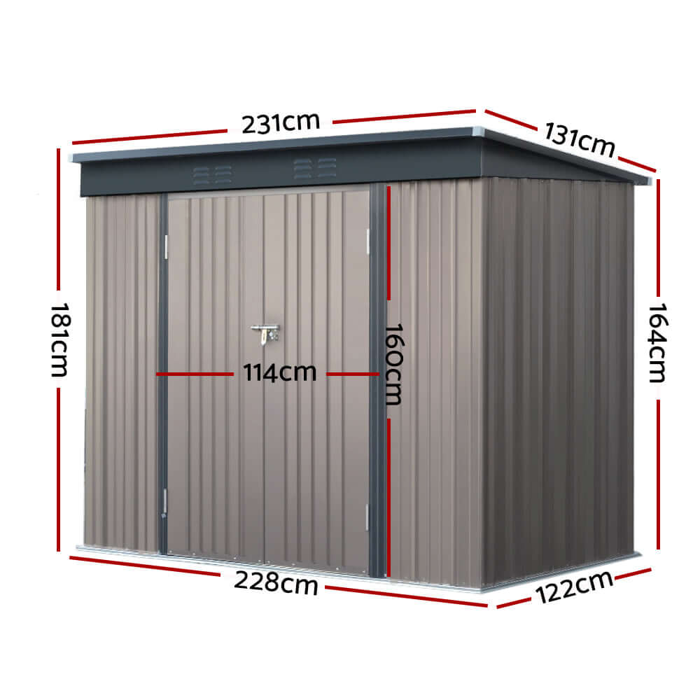 DSZ Product, feed-cond-new, feed-sl-DSZ Freight Payable, newGiantz Garden Shed 2.31 X 1.31M Sheds Outdoor Storage Tool Metal Workshop Shelter Double Door - Premium Home & Garden > Storage > Sheds from Giantz ! Shop Online Buy Now at S & D's Value Store Family Business Best Customer ServiceDSZ Product, feed-cond-new, feed-sl-DSZ Freight Payable, new