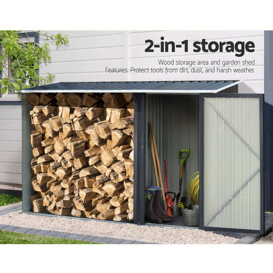 DSZ Product, feed-cond-new, feed-sl-DSZ Freight Payable, newGiantz Garden Shed 2.49 X 1.04M Sheds Outdoor Tool Storage Workshop House Steel 2 In 1 - Premium Home & Garden > Storage > Sheds from Giantz ! Shop Online Buy Now at S & D's Value Store Family Business Best Customer ServiceDSZ Product, feed-cond-new, feed-sl-DSZ Freight Payable, new