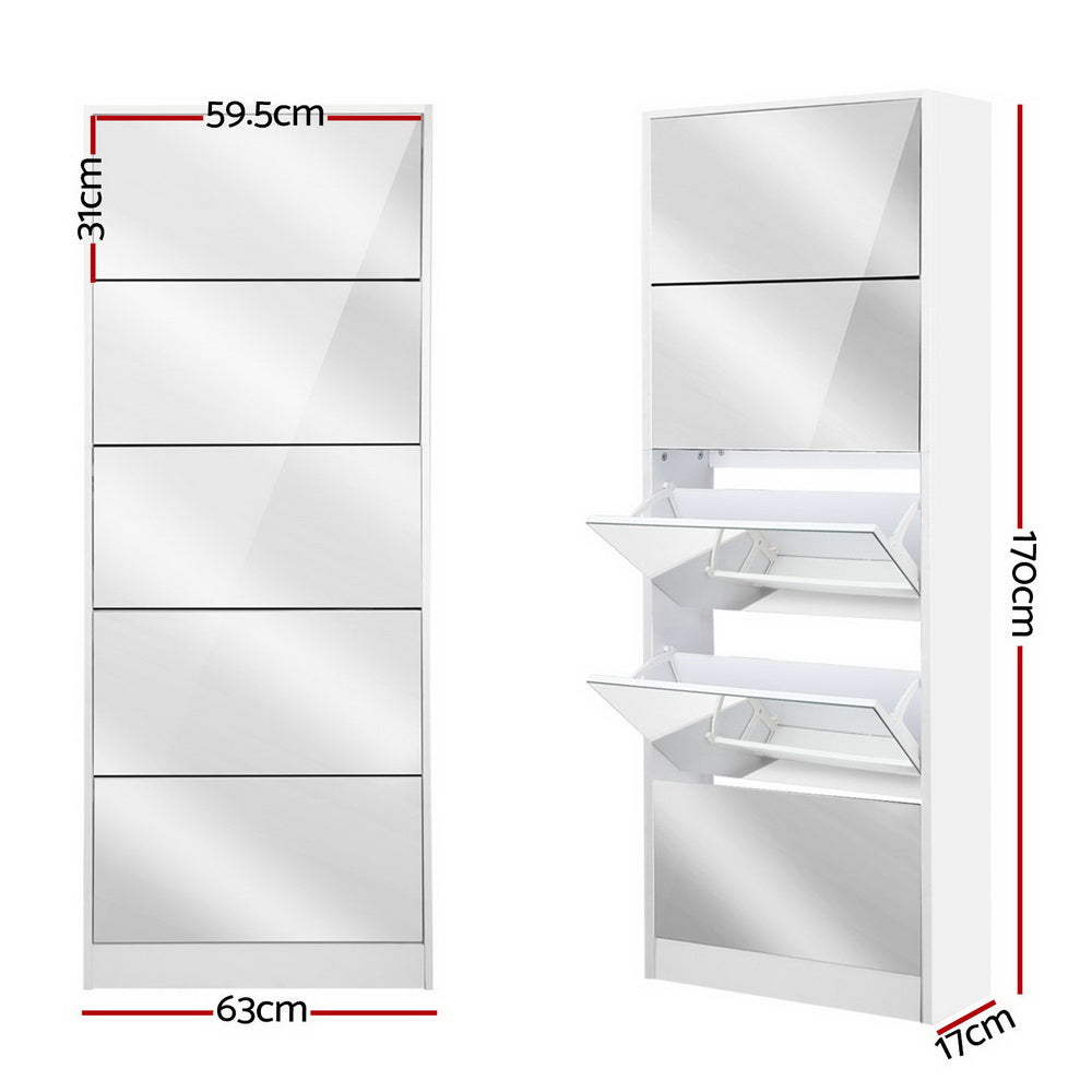 DSZ Product, feed-cond-new, feed-sl-DSZ Freight Payable, newArtiss Shoe Rack Cabinet Mirror 25 Pairs White - Premium Furniture > Living Room > Shoe Storage from Artiss ! Shop Online Buy Now at S & D's Value Store Family Business Best Customer ServiceDSZ Product, feed-cond-new, feed-sl-DSZ Freight Payable, new