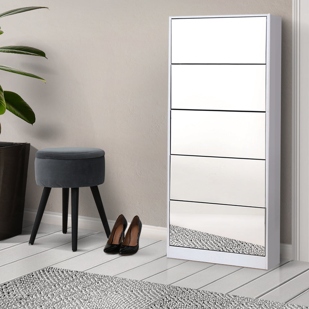 DSZ Product, feed-cond-new, feed-sl-DSZ Freight Payable, newArtiss Shoe Rack Cabinet Mirror 25 Pairs White - Premium Furniture > Living Room > Shoe Storage from Artiss ! Shop Online Buy Now at S & D's Value Store Family Business Best Customer ServiceDSZ Product, feed-cond-new, feed-sl-DSZ Freight Payable, new