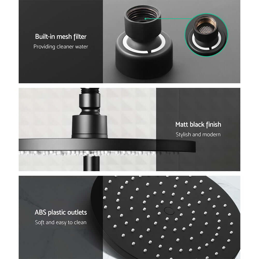 _label_, DSZ Product, feed-cond-new, feed-sl-free shipping, free-shipping, newCefito 9'' Rain Shower Head Set Handheld Round High Pressure Black - Premium Home & Garden > Bathroom Accessories > Shower Accessories from Cefito ! Shop Online Buy Now at S & D's Value Store Family Business Best Customer Service_label_, DSZ Product, feed-cond-new, feed-sl-free shipping, free-shipping, new