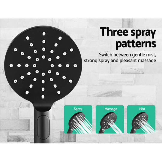 _label_, DSZ Product, feed-cond-new, feed-sl-free shipping, free-shipping, newCefito 9'' Rain Shower Head Set Handheld Round High Pressure Black - Premium Home & Garden > Bathroom Accessories > Shower Accessories from Cefito ! Shop Online Buy Now at S & D's Value Store Family Business Best Customer Service_label_, DSZ Product, feed-cond-new, feed-sl-free shipping, free-shipping, new