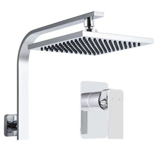 _label_, DSZ Product, feed-cond-new, feed-sl-free shipping, free-shipping, newCefito 8'' Rain Shower Head Wall Arm Square High Pressure Mixer Tap Chrome - Premium Home & Garden > Bathroom Accessories > Shower Accessories from Cefito ! Shop Online Buy Now at S & D's Value Store Family Business Best Customer Service_label_, DSZ Product, feed-cond-new, feed-sl-free shipping, free-shipping, new