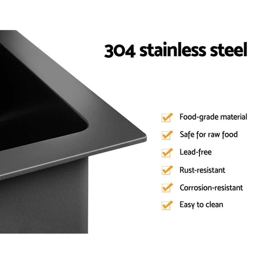 Cefito 304 Stainless Steel Kitchen Sink Qualities - Food-grade, Safe for Raw Food, Lead-free, Rust-resistant, Corrosion-resistant, Easy to Clean