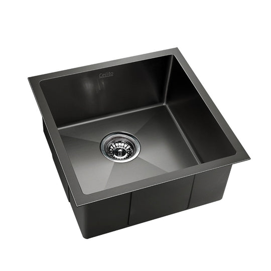 DSZ Product, feed-cond-new, feed-sl-DSZ Freight Payable, newCefito Kitchen Sink 51 X 45Cm Stainless Steel Basin Single Bowl Laundry Black - Premium Furniture > Dining > Kitchen Sinks from Cefito ! Shop Online Buy Now at S & D's Value Store Family Business Best Customer ServiceDSZ Product, feed-cond-new, feed-sl-DSZ Freight Payable, new