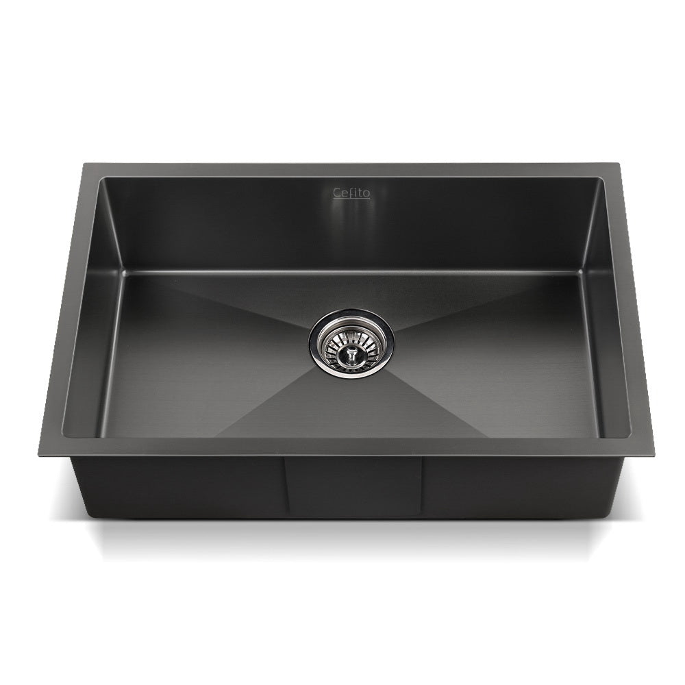 DSZ Product, feed-cond-new, feed-sl-DSZ Freight Payable, newCefito Kitchen Sink 70 X 45Cm Stainless Steel Basin Single Bowl Laundry Black - Premium Furniture > Dining > Kitchen Sinks from Cefito ! Shop Online Buy Now at S & D's Value Store Family Business Best Customer ServiceDSZ Product, feed-cond-new, feed-sl-DSZ Freight Payable, new