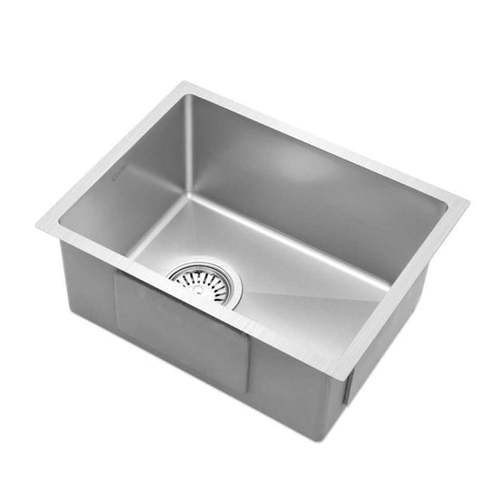 Cefito Kitchen Sink 44X34CM Stainless Steel Nano Basin Single Bowl Silver with Anti-Scratch, Anti-Oil, Bacteria-Free Surface.