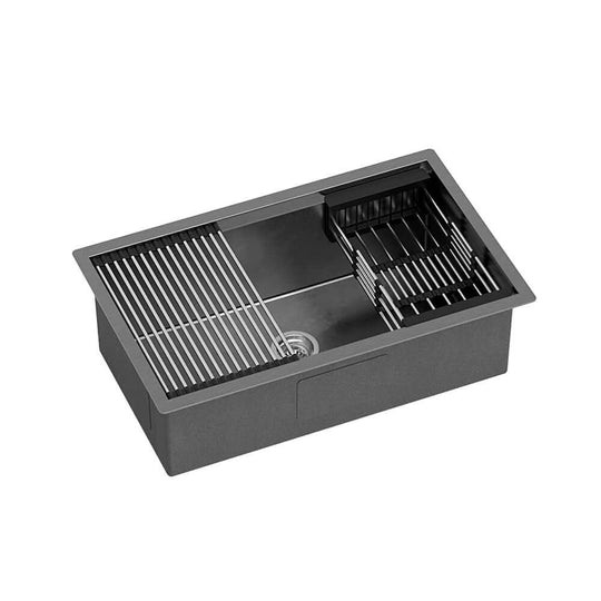 DSZ Product, feed-cond-new, feed-sl-DSZ Freight Payable, newCefito Kitchen Sink 70 X 45Cm Stainless Steel Single Bowl Drain Rack Basket Black - Premium Home & Garden > DIY > Kitchen & Bathroom DIY from Cefito ! Shop Online Buy Now at S & D's Value Store Family Business Best Customer ServiceDSZ Product, feed-cond-new, feed-sl-DSZ Freight Payable, new