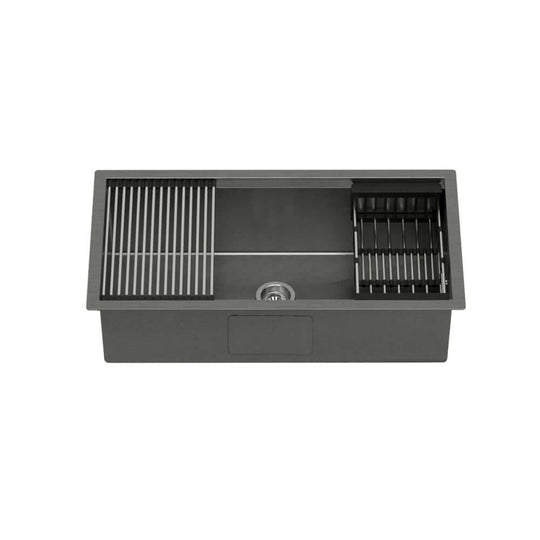 DSZ Product, feed-cond-new, feed-sl-DSZ Freight Payable, newCefito Kitchen Sink 81 X 45Cm Stainless Steel Single Bowl Drain Rack Basket Black - Premium Home & Garden > DIY > Kitchen & Bathroom DIY from Cefito ! Shop Online Buy Now at S & D's Value Store Family Business Best Customer ServiceDSZ Product, feed-cond-new, feed-sl-DSZ Freight Payable, new