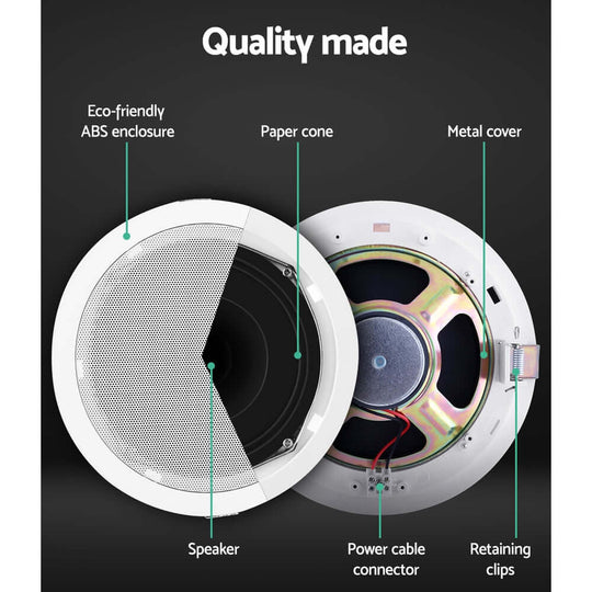 _label_, DSZ Product, feed-cond-new, feed-sl-free shipping, free-shipping, newGiantz 6 Inch Ceiling Speakers In Wall Speaker Home Audio Stereos Tweeter 6Pcs - Premium Audio & Video > Speakers > Audio Speakers from Giantz ! Shop Online Buy Now at S & D's Value Store Family Business Best Customer Service_label_, DSZ Product, feed-cond-new, feed-sl-free shipping, free-shipping, new