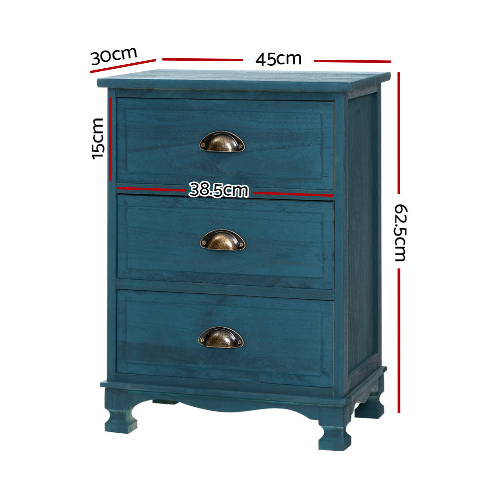 DSZ Product, feed-cond-new, feed-sl-DSZ Freight Payable, newArtiss Bedside Table 3 Drawers Vintage - Thyme Blue - Premium Furniture > Bedroom > Bedside Tables from Artiss ! Shop Online Buy Now at S & D's Value Store Family Business Best Customer ServiceDSZ Product, feed-cond-new, feed-sl-DSZ Freight Payable, new