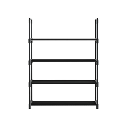 Artiss Shoe Rack Cabinet Stackable 4-tier 12 Pairs Black