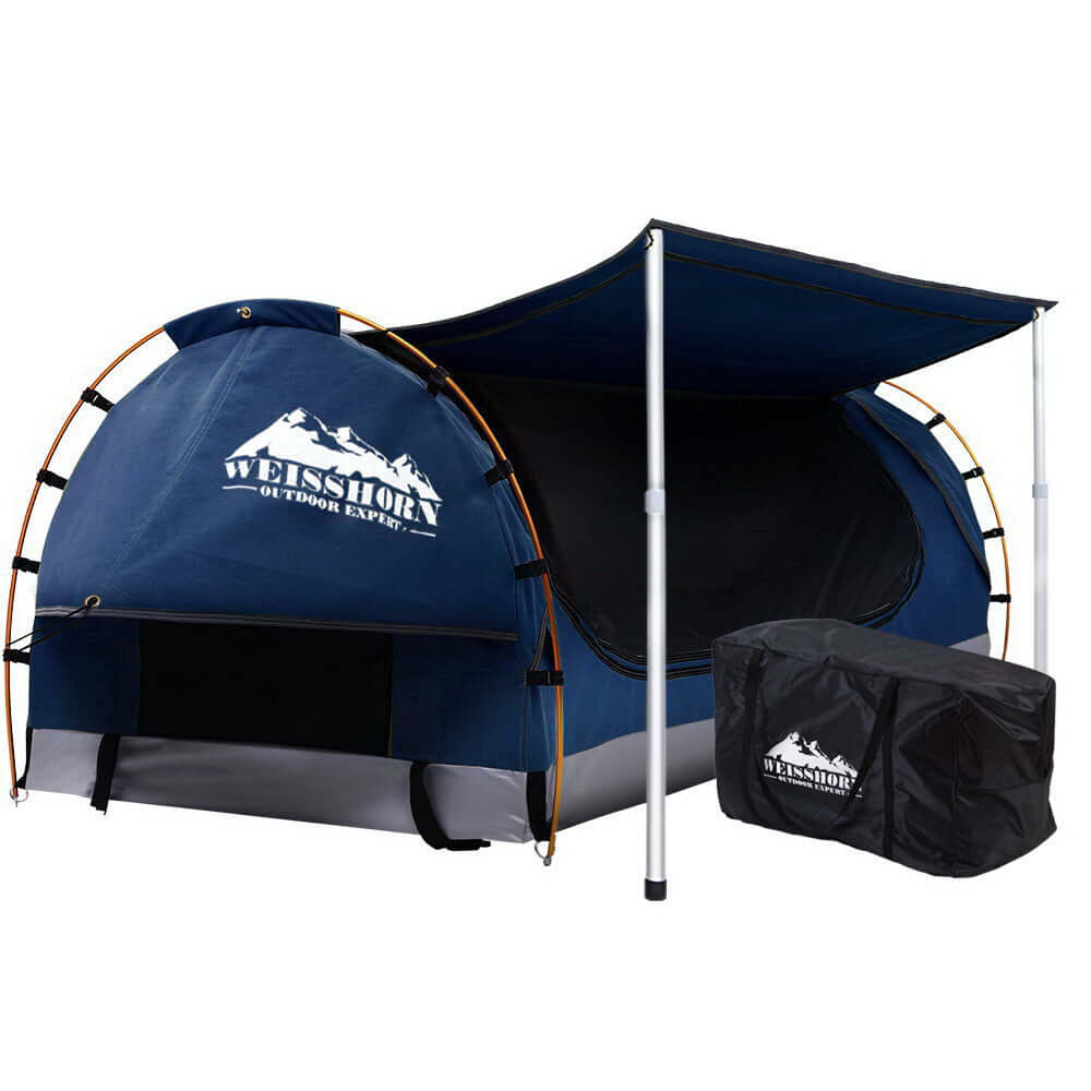 camping, DSZ Product, feed-cond-new, feed-sl-DSZ Freight Payable, new, value tentsWeisshorn Double Swag Camping Swags Canvas Free Standing Dome Tent Dark Blue 4Cm - Premium Outdoor Recreation > Camping > Tents from Weisshorn ! Shop Online Buy Now at S & D's Value Store Family Business Best Customer Servicecamping, DSZ Product, feed-cond-new, feed-sl-DSZ Freight Payable, new, value tents