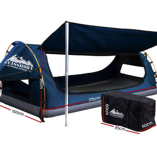 camping, DSZ Product, feed-cond-new, feed-sl-DSZ Freight Payable, new, value tentsWeisshorn Double Swag Camping Swags Canvas Free Standing Dome Tent Dark Blue 4Cm - Premium Outdoor Recreation > Camping > Tents from Weisshorn ! Shop Online Buy Now at S & D's Value Store Family Business Best Customer Servicecamping, DSZ Product, feed-cond-new, feed-sl-DSZ Freight Payable, new, value tents