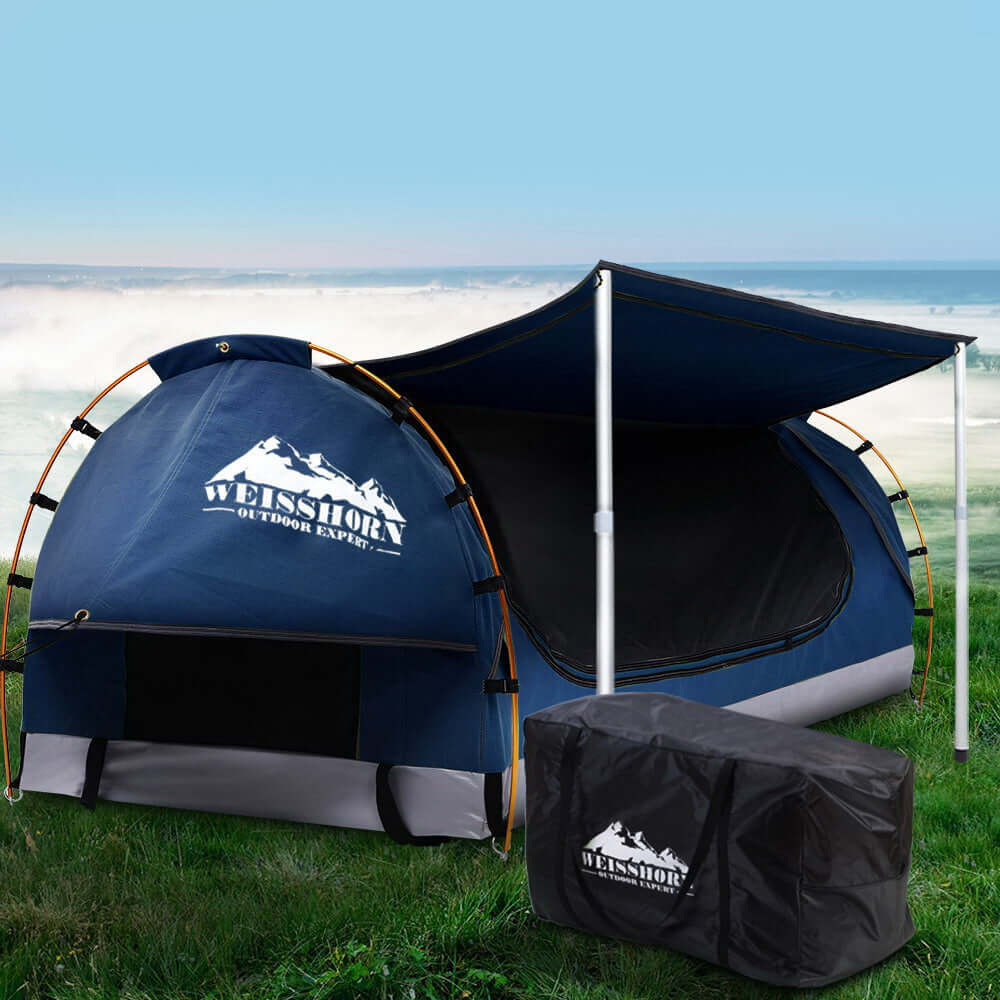 camping, DSZ Product, feed-cond-new, feed-sl-DSZ Freight Payable, new, value tentsWeisshorn Double Swag Camping Swags Canvas Free Standing Dome Tent Dark Blue 4Cm - Premium Outdoor Recreation > Camping > Tents from Weisshorn ! Shop Online Buy Now at S & D's Value Store Family Business Best Customer Servicecamping, DSZ Product, feed-cond-new, feed-sl-DSZ Freight Payable, new, value tents