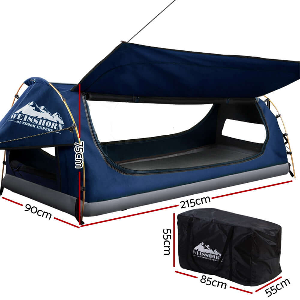 _label_, camping, DSZ Product, feed-cond-new, feed-sl-free shipping, free-shipping, new, value tentsWeisshorn King Single Swag Camping Swags Canvas Free Standing Dome Tent Blue - Premium Outdoor Recreation > Camping > Tents from Weisshorn ! Shop Online Buy Now at S & D's Value Store Family Business Best Customer Service_label_, camping, DSZ Product, feed-cond-new, feed-sl-free shipping, free-shipping, new, value tents