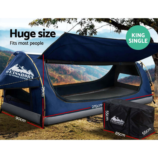 _label_, camping, DSZ Product, feed-cond-new, feed-sl-free shipping, free-shipping, new, value tentsWeisshorn King Single Swag Camping Swags Canvas Free Standing Dome Tent Blue - Premium Outdoor Recreation > Camping > Tents from Weisshorn ! Shop Online Buy Now at S & D's Value Store Family Business Best Customer Service_label_, camping, DSZ Product, feed-cond-new, feed-sl-free shipping, free-shipping, new, value tents