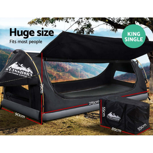 _label_, camping, DSZ Product, feed-cond-new, feed-sl-free shipping, free-shipping, new, value tentsWeisshorn King Single Swag Camping Swags Canvas Free Standing Dome Tent Grey - Premium Outdoor Recreation > Camping > Tents from Weisshorn ! Shop Online Buy Now at S & D's Value Store Family Business Best Customer Service_label_, camping, DSZ Product, feed-cond-new, feed-sl-free shipping, free-shipping, new, value tents