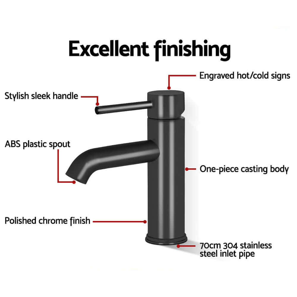 _label_, DSZ Product, feed-cond-new, feed-sl-free shipping, free-shipping, newCefito Bathroom Basin Mixer Tap Round Brass Faucet Vanity Laundry Black - Premium Home & Garden > Bathroom Accessories > Shower Accessories from Cefito ! Shop Online Buy Now at S & D's Value Store Family Business Best Customer Service_label_, DSZ Product, feed-cond-new, feed-sl-free shipping, free-shipping, new