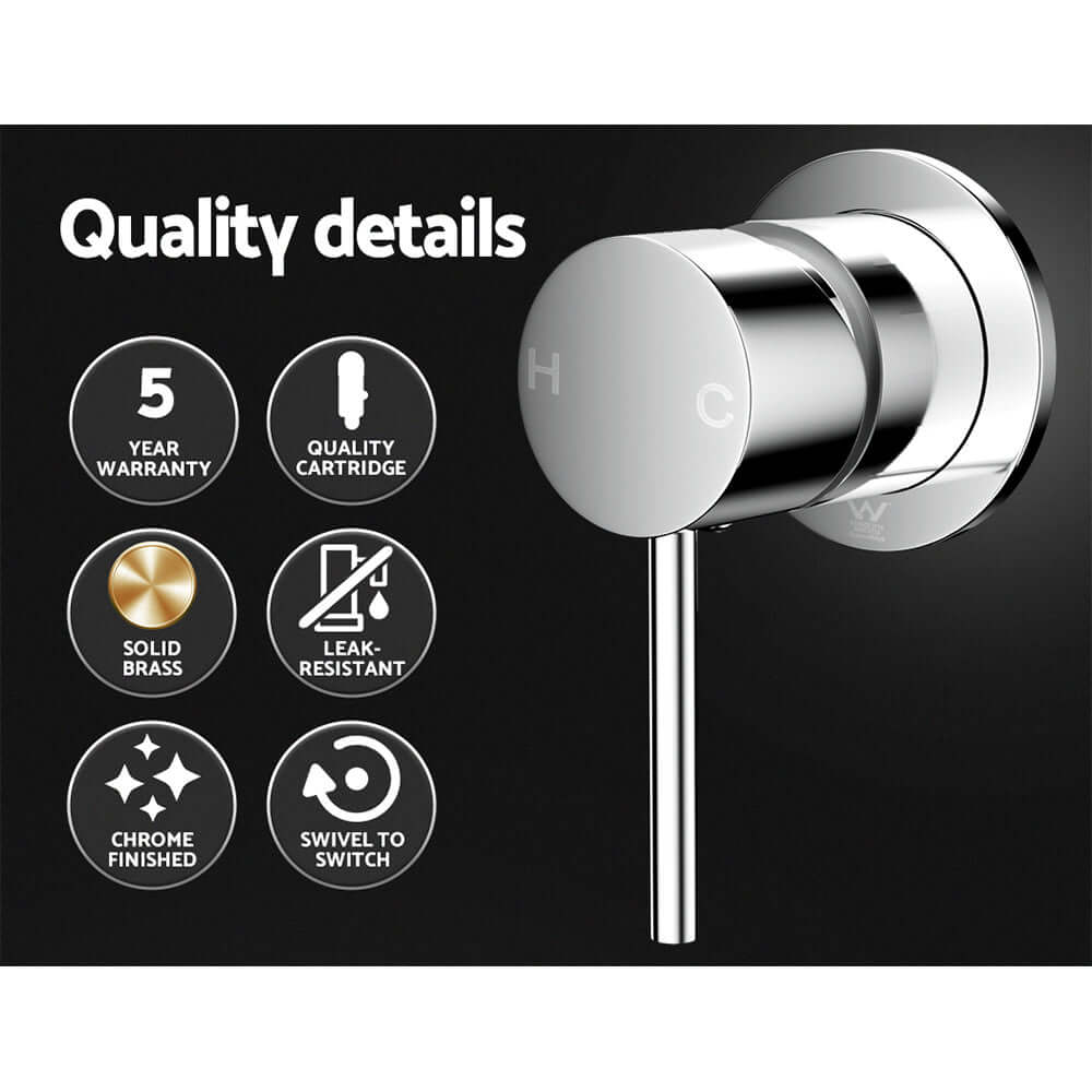 _label_, DSZ Product, feed-cond-new, feed-sl-free shipping, free-shipping, newCefito Basin Mixer Wall Tap Round Brass Faucet Shower Bathtub Chrome - Premium Home & Garden > Bathroom Accessories > Shower Accessories from Cefito ! Shop Online Buy Now at S & D's Value Store Family Business Best Customer Service_label_, DSZ Product, feed-cond-new, feed-sl-free shipping, free-shipping, new