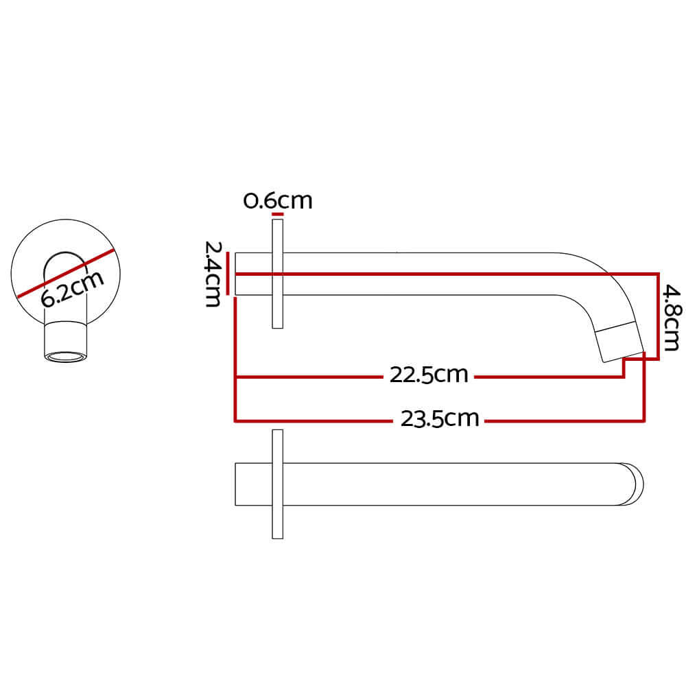 _label_, DSZ Product, feed-cond-new, feed-sl-free shipping, free-shipping, newCefito Bathroom Mixer Spout Wall Bath Tap Round Shower Bathtub Black - Premium Home & Garden > Bathroom Accessories > Shower Accessories from Cefito ! Shop Online Buy Now at S & D's Value Store Family Business Best Customer Service_label_, DSZ Product, feed-cond-new, feed-sl-free shipping, free-shipping, new