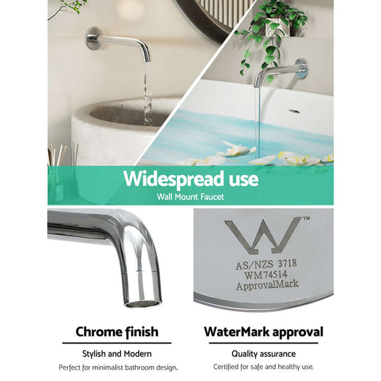 _label_, DSZ Product, feed-cond-new, feed-sl-free shipping, free-shipping, newCefito Bathroom Mixer Spout Wall Bath Tap Round Shower Bathtub Chrome - Premium Home & Garden > Bathroom Accessories > Shower Accessories from Cefito ! Shop Online Buy Now at S & D's Value Store Family Business Best Customer Service_label_, DSZ Product, feed-cond-new, feed-sl-free shipping, free-shipping, new