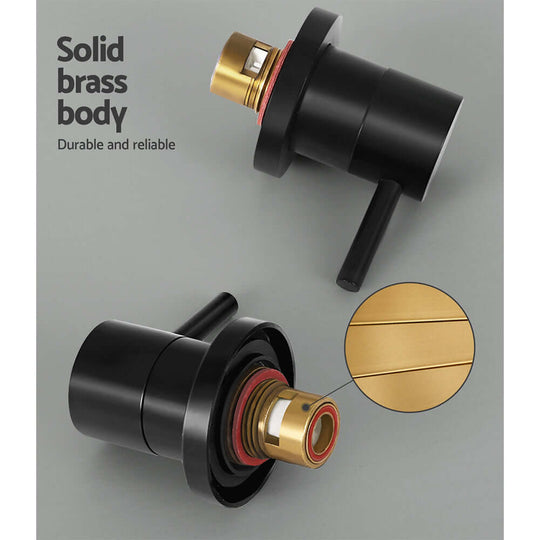 _label_, DSZ Product, feed-cond-new, feed-sl-free shipping, free-shipping, newCefito Basin Twin Tap Wall Round Brass Faucet Shower Bathtub Black - Premium Home & Garden > Bathroom Accessories > Shower Accessories from Cefito ! Shop Online Buy Now at S & D's Value Store Family Business Best Customer Service_label_, DSZ Product, feed-cond-new, feed-sl-free shipping, free-shipping, new