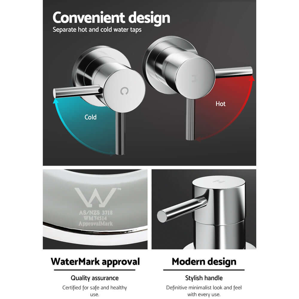 _label_, DSZ Product, feed-cond-new, feed-sl-free shipping, free-shipping, newCefito Basin Twin Tap Wall Round Brass Faucet Shower Bathtub Chrome - Premium Home & Garden > Bathroom Accessories > Shower Accessories from Cefito ! Shop Online Buy Now at S & D's Value Store Family Business Best Customer Service_label_, DSZ Product, feed-cond-new, feed-sl-free shipping, free-shipping, new