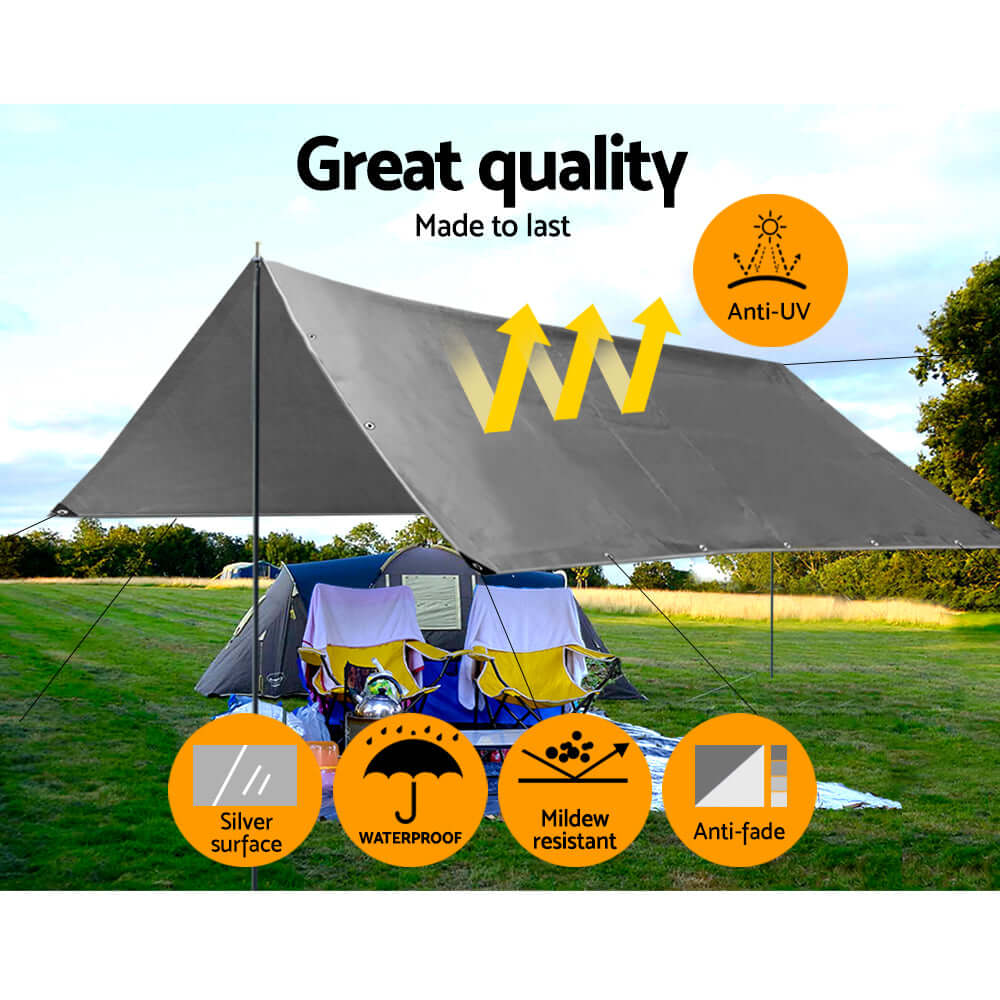 _label_, DSZ Product, feed-cond-new, feed-sl-free shipping, free-shipping, newInstahut Tarp Tarpaulin 3.6 X 7.3M Canvas Camping Heavy Duty Sun Cover - Premium Outdoor Recreation > Camping > Caravan Accessories from Instahut ! Shop Online Buy Now at S & D's Value Store Family Business Best Customer Service_label_, DSZ Product, feed-cond-new, feed-sl-free shipping, free-shipping, new