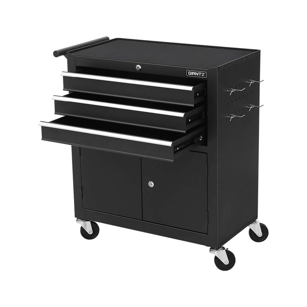 Giantz 3 Drawer Tool Box Chest Cabinet on wheels, ideal for DIY storage, affordable quality toolbox for workshops.