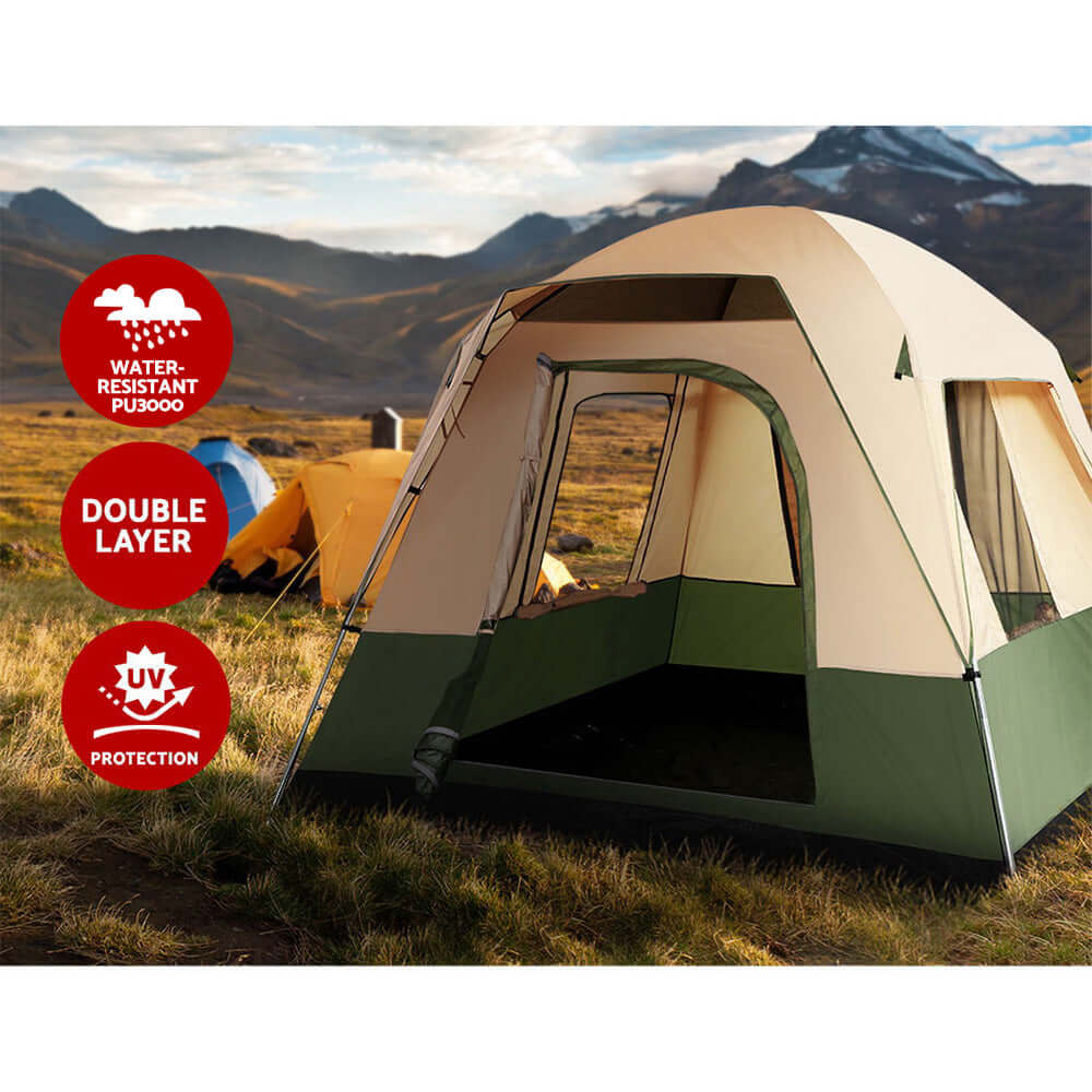 _label_, camping, DSZ Product, feed-cond-new, feed-sl-free shipping, free-shipping, value tentsWeisshorn Family Camping Tent 4 Person Hiking Beach Tents Green - Premium Outdoor Recreation > Camping > Tents from Weisshorn ! Shop Online Buy Now at S & D's Value Store Family Business Best Customer Service_label_, camping, DSZ Product, feed-cond-new, feed-sl-free shipping, free-shipping, value tents