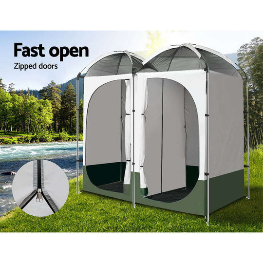 _label_, camping, DSZ Product, feed-cond-new, feed-sl-free shipping, free-shipping, new, value tentsWeisshorn Double Camping Shower Toilet Tent Outdoor Portable Change Room - Premium Outdoor Recreation > Camping > Portable Toilets & Showers from Weisshorn ! Shop Online Buy Now at S & D's Value Store Family Business Best Customer Service_label_, camping, DSZ Product, feed-cond-new, feed-sl-free shipping, free-shipping, new, value tents