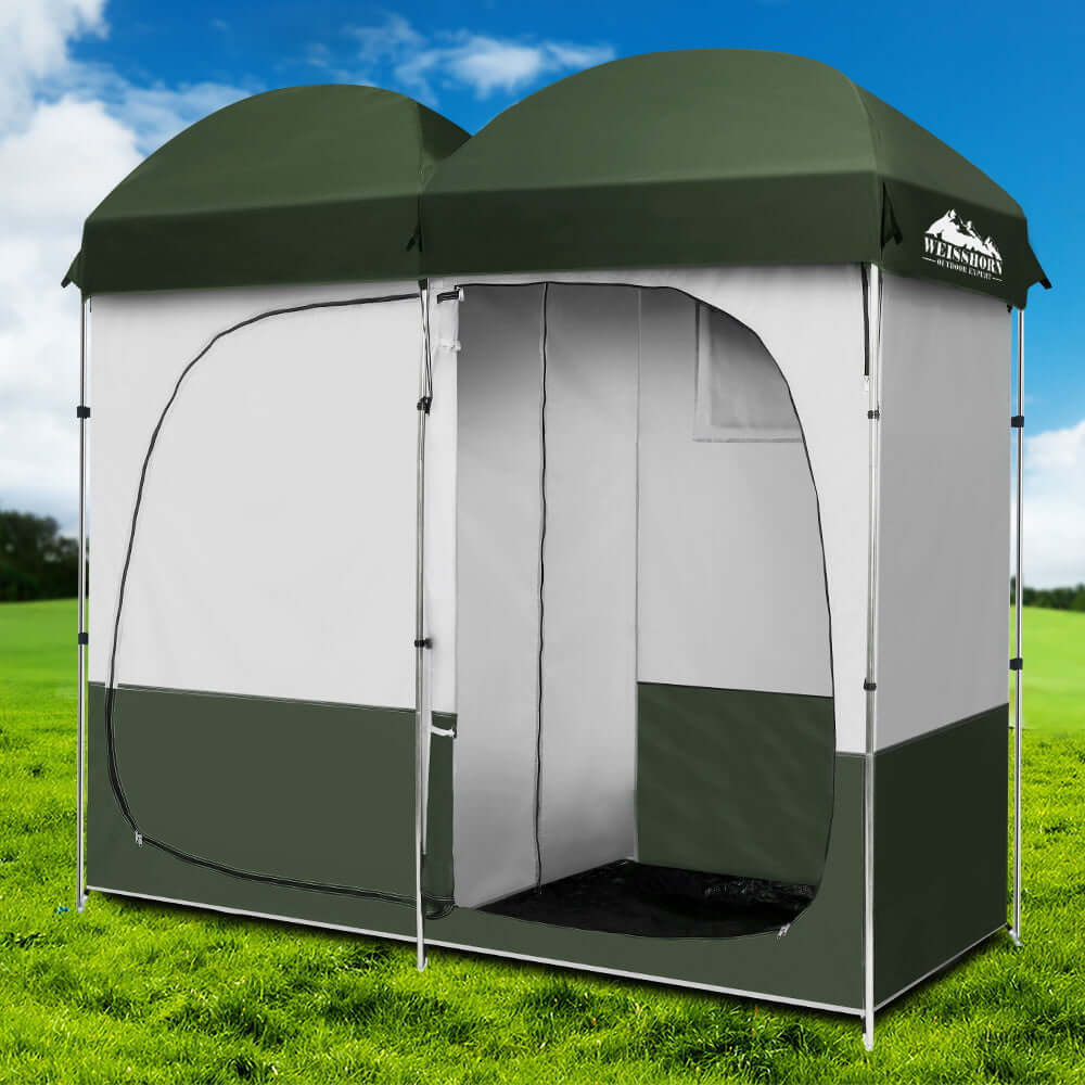 _label_, camping, DSZ Product, feed-cond-new, feed-sl-free shipping, free-shipping, new, value tentsWeisshorn Double Camping Shower Toilet Tent Outdoor Portable Change Room - Premium Outdoor Recreation > Camping > Portable Toilets & Showers from Weisshorn ! Shop Online Buy Now at S & D's Value Store Family Business Best Customer Service_label_, camping, DSZ Product, feed-cond-new, feed-sl-free shipping, free-shipping, new, value tents