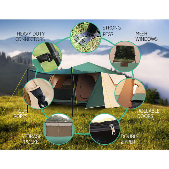 camping, DSZ Product, feed-cond-new, feed-sl-DSZ Freight Payable, new, value tentsWeisshorn Instant Up Camping Tent 8 Person Pop Up Tents Family Hiking Dome Camp - Premium Outdoor Recreation > Camping > Tents from Weisshorn ! Shop Online Buy Now at S & D's Value Store Family Business Best Customer Servicecamping, DSZ Product, feed-cond-new, feed-sl-DSZ Freight Payable, new, value tents